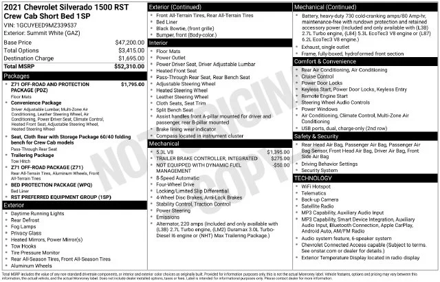 Used 2021 Summit White Chevrolet RST image 12