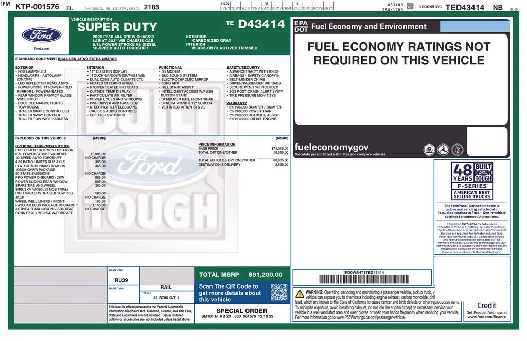 2026 Ford F-550 Super Duty Chassis Cab Lariat - Photo 8