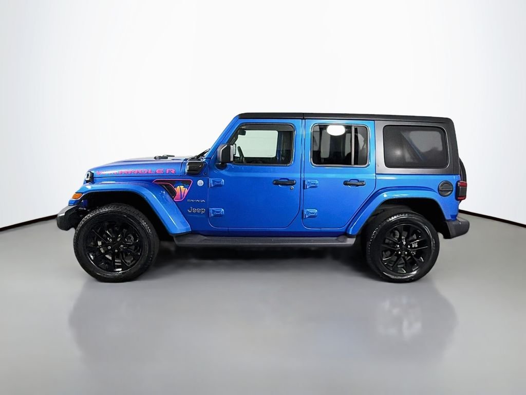 Used 2022 Blue Jeep Unlimited Sahara 4xe image 4