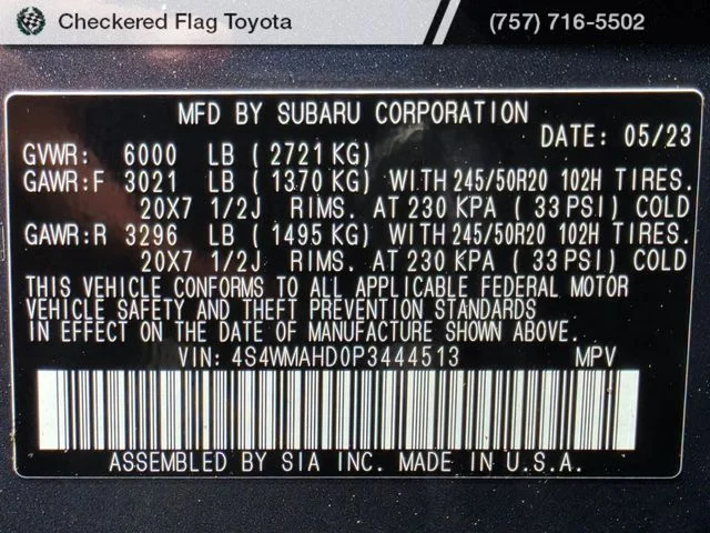 Used 2023 Magnetite Gray Metallic Subaru Onyx Edition image 49