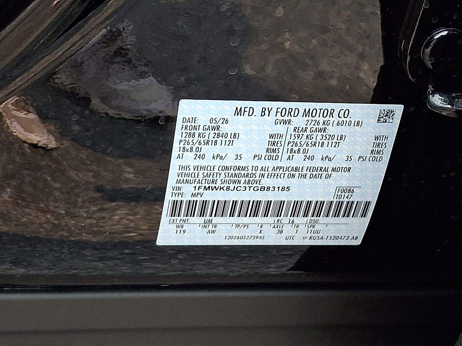 New 2026 Agate Black Metallic Ford Tremor® image 19