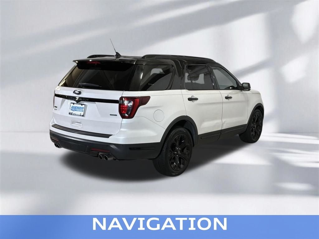 Certified Used 2019 White Platinum Clearcoat Metallic Ford Sport image 8