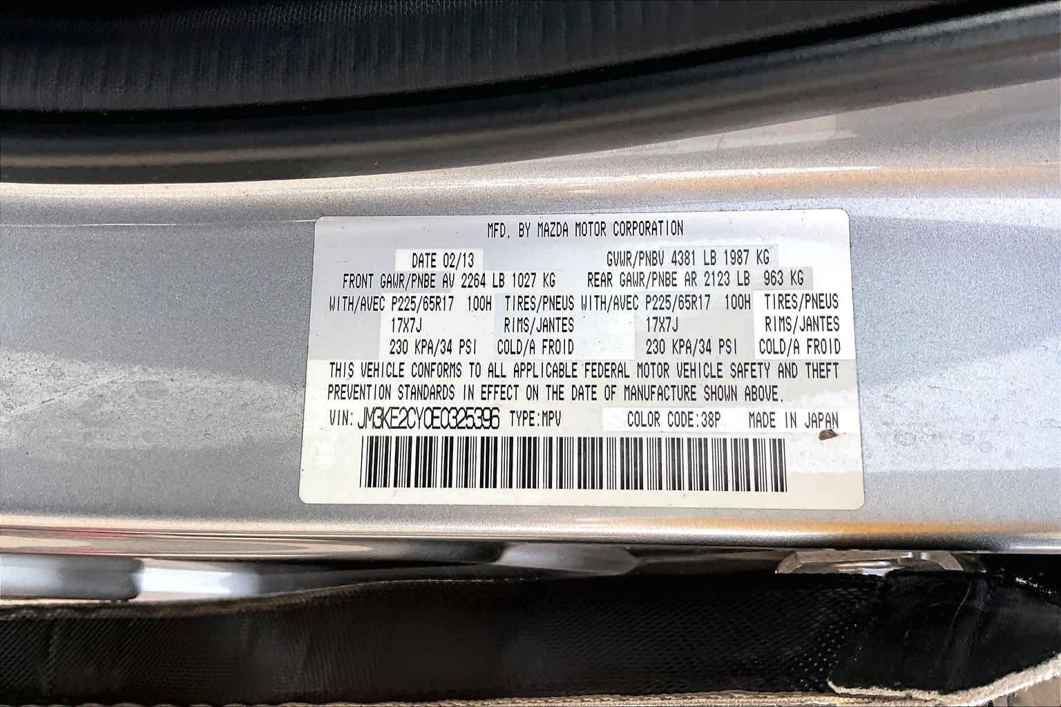 Used 2014 Liquid Silver Metallic Mazda Touring image 34