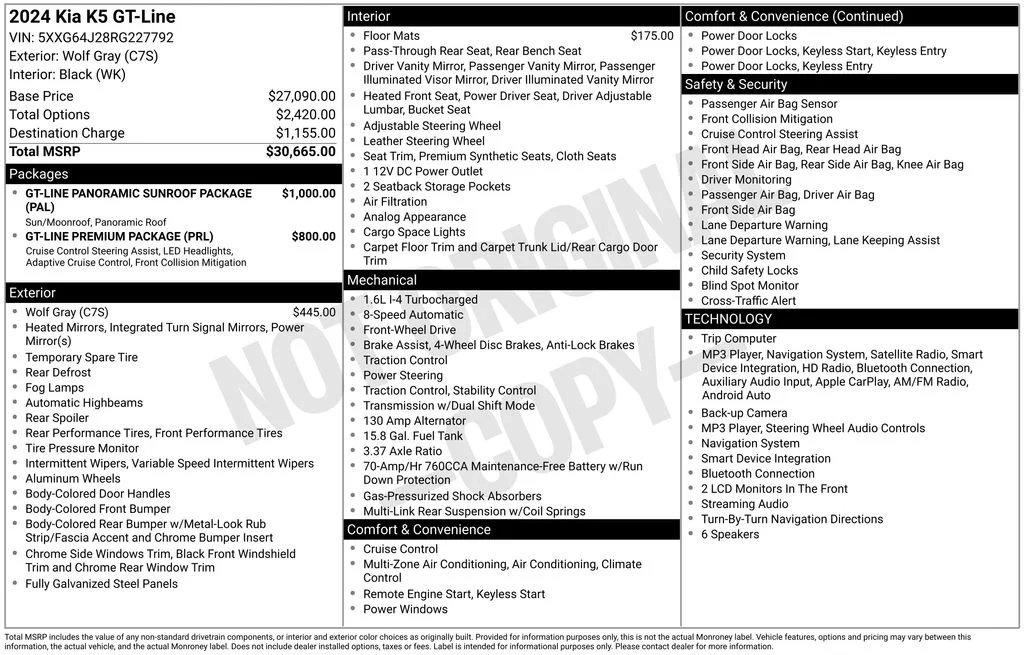 Used 2024 Gray Kia GT-Line image 5