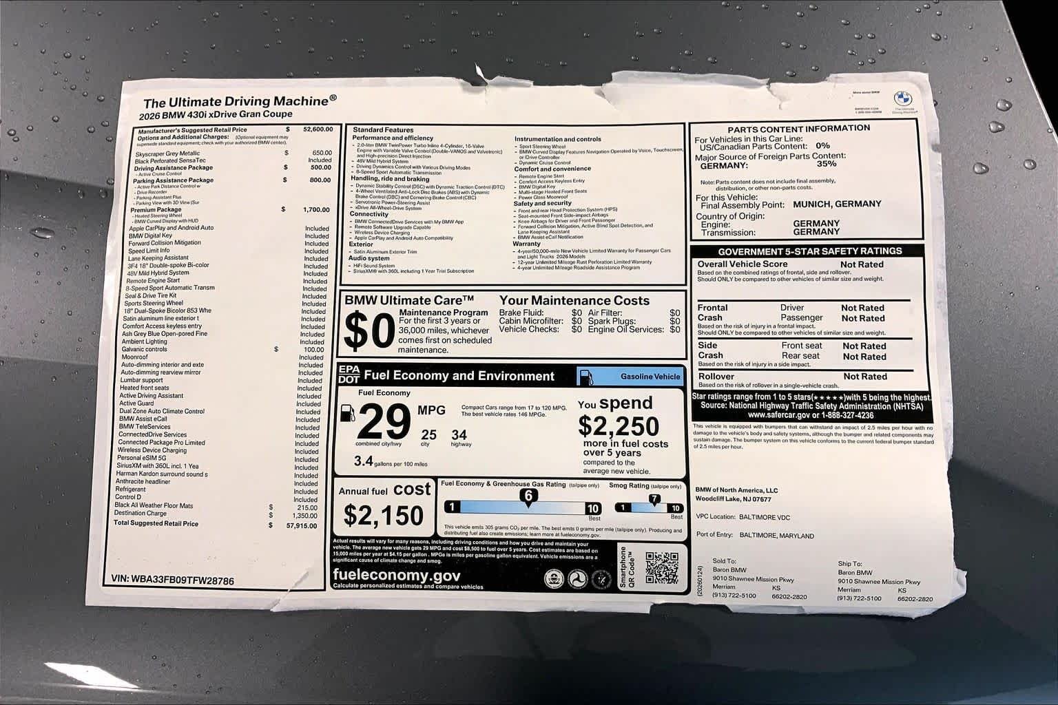 New 2026 Skyscraper Grey Metallic BMW 430i xDrive image 22