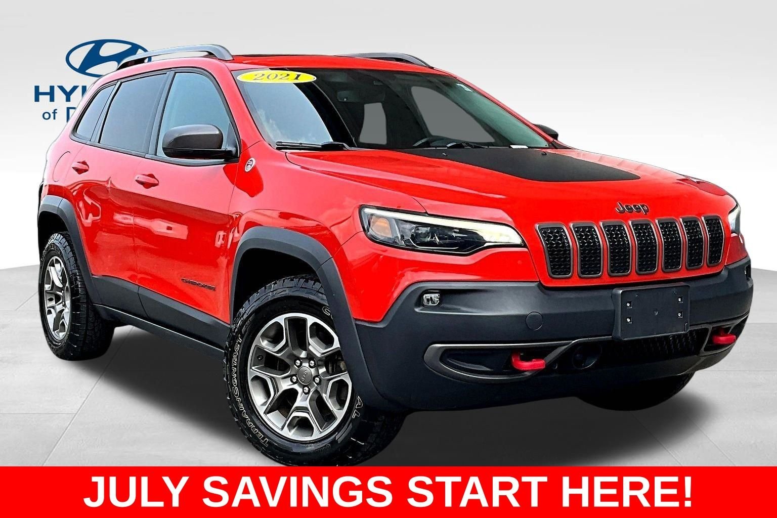 Used 2021 Orange Jeep Trailhawk image 2