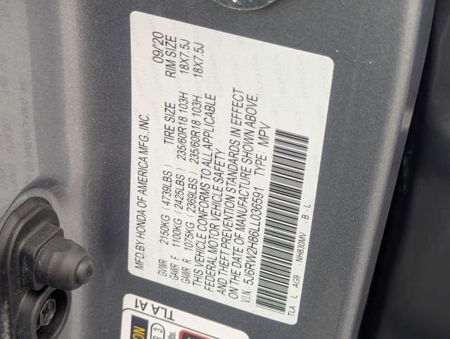 Certified Used 2020 Lunar Silver Metallic Honda EX-L image 33
