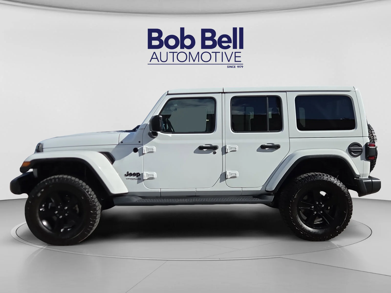 Used 2021 White Jeep Unlimited Sahara Altitude image 2
