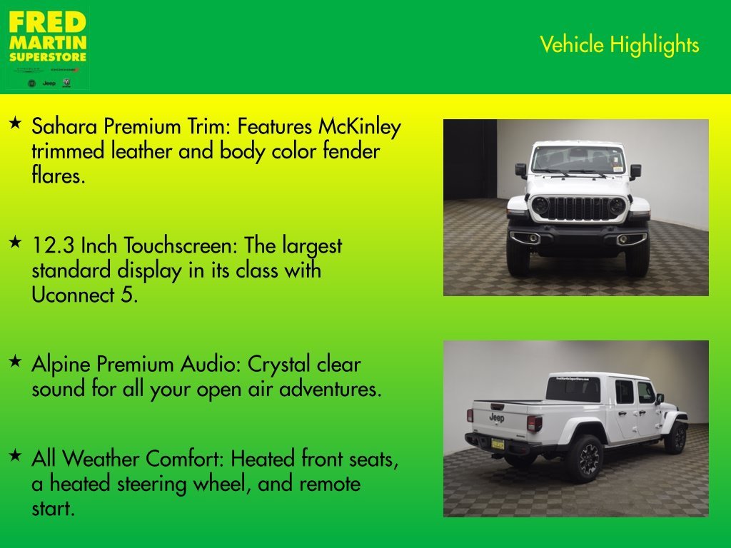 New 2026 Bright White Clear-Coat Exterior Paint Jeep Sahara image 14