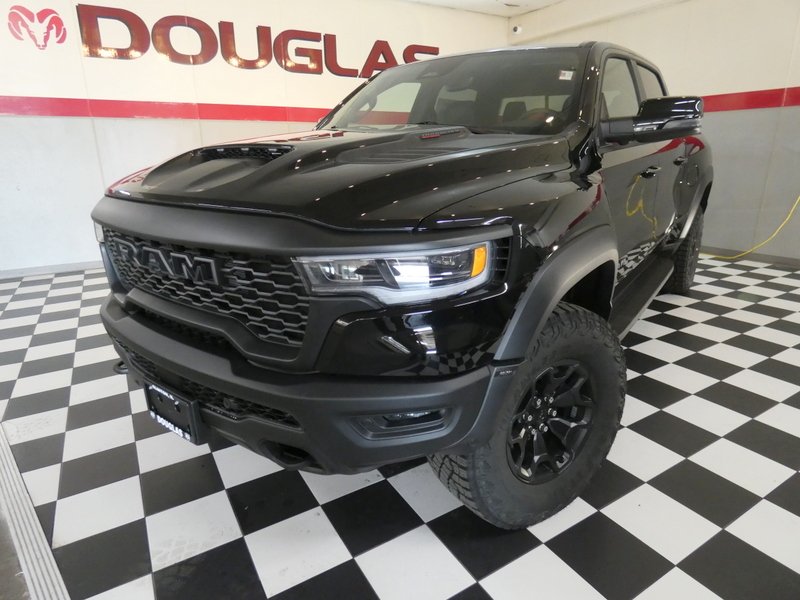 New 2026 Diamond Black Crystal Pearl-Coat Exterior Paint RAM RHO 4x4 Crew Cab 5