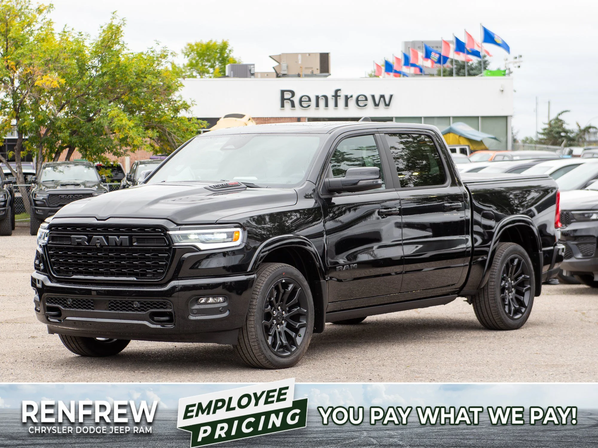 New 2026 Black RAM Limited Night* Crew Cab 4x4, 540 Horsepower, Massage Seats, Head-Up Display image 1