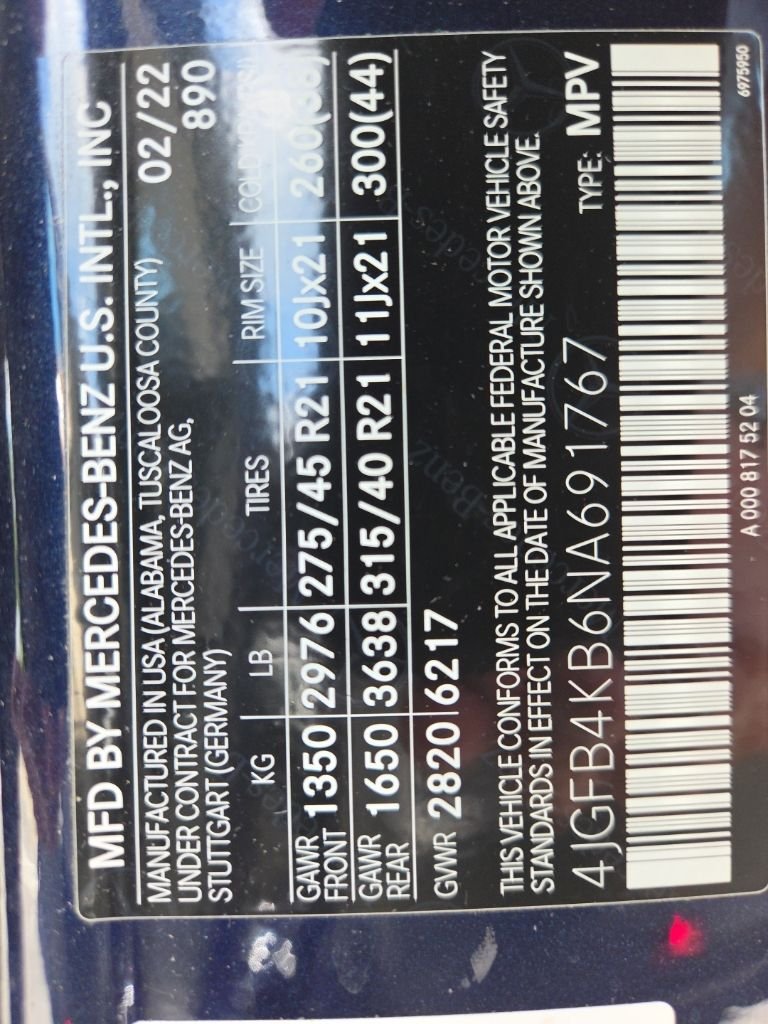 Certified Used 2022 Lunar Blue Metallic Mercedes-Benz GLE 350 image 17