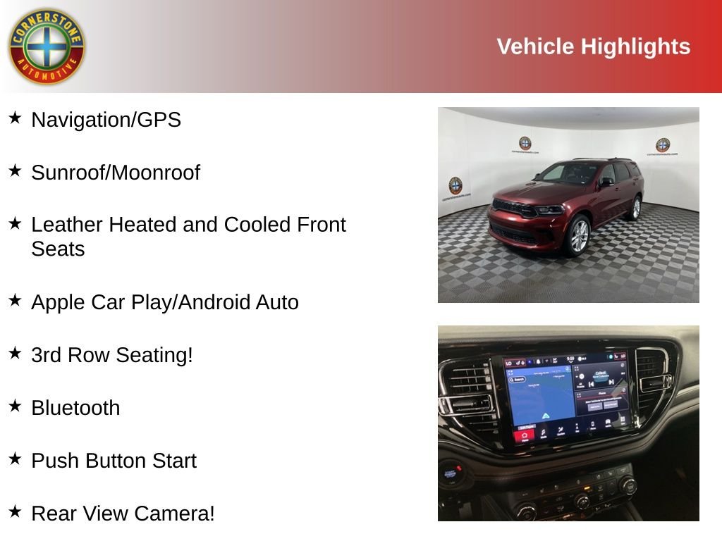 Used 2024 Dodge Durango GT with VIN 1C4RDJDGXRC152887 for sale in Elk River, Minnesota