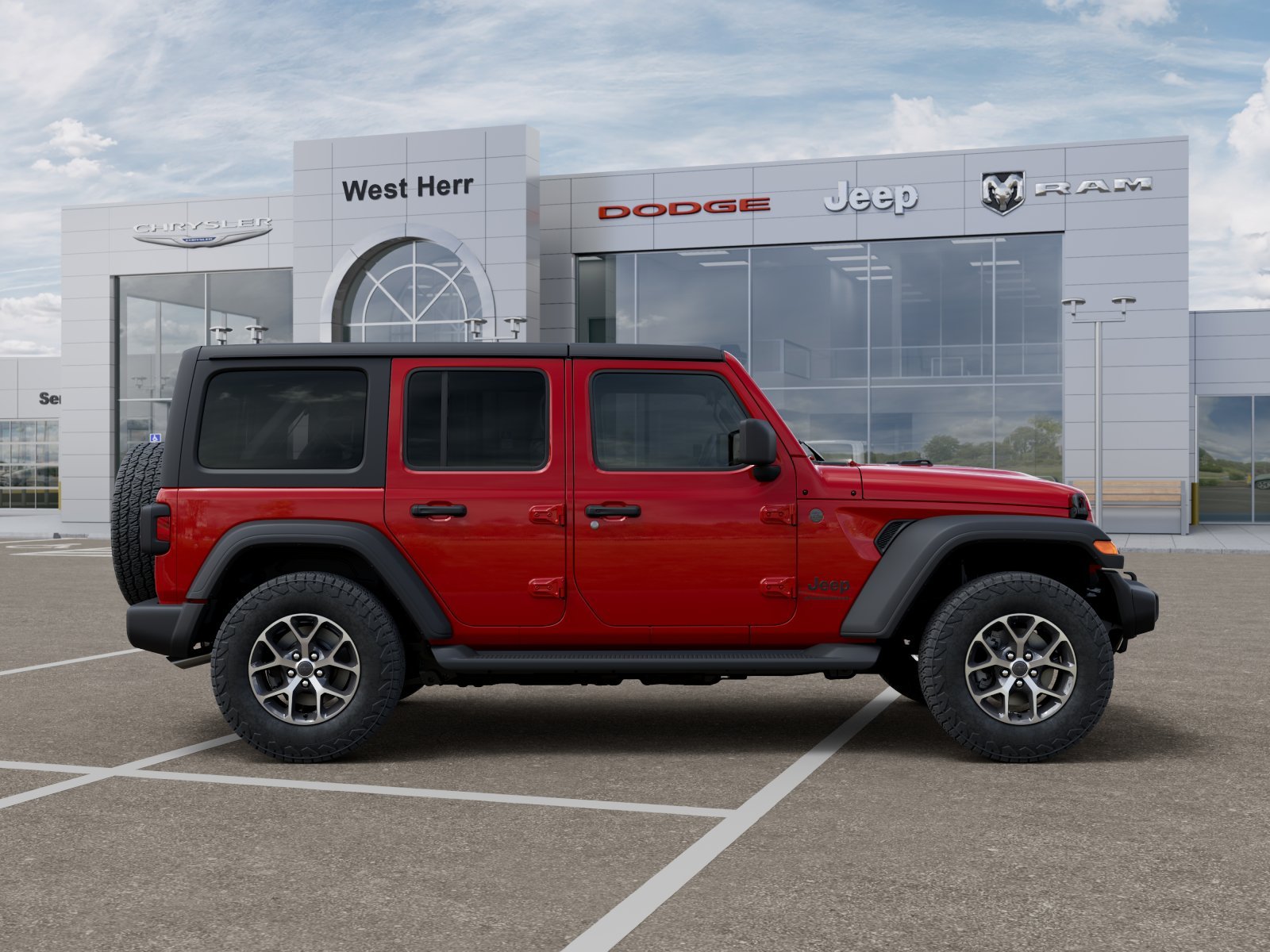New 2026 Firecracker Red Clear-Coat Exterior Paint Jeep Sport S image 47