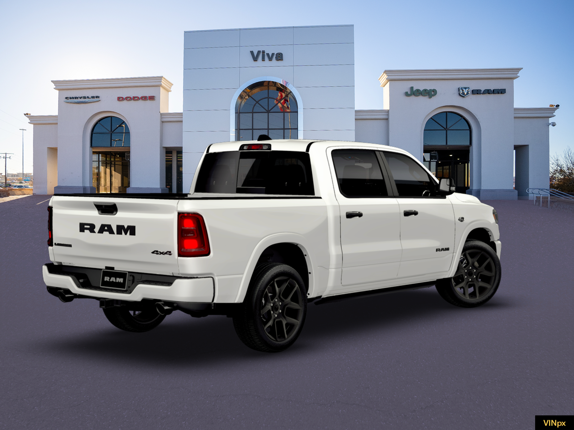 New 2026 Bright White Clear-Coat Exterior Paint RAM Laramie image 19