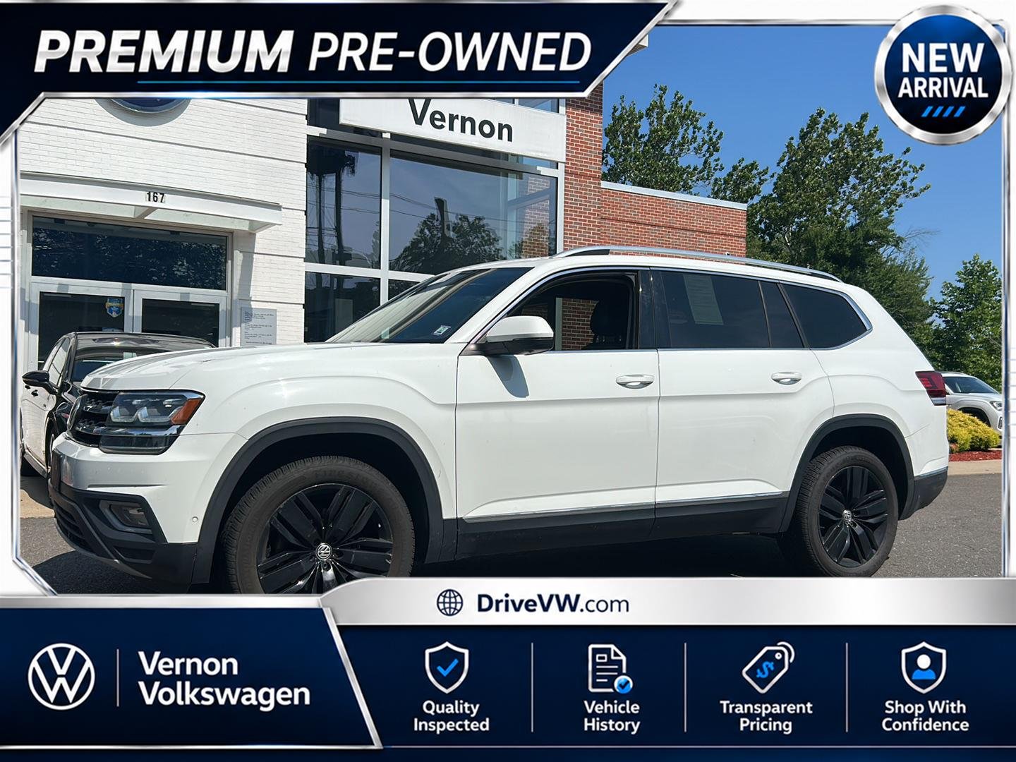 Used 2018 Pure White Volkswagen 3.6L V6 SEL Premium image 1