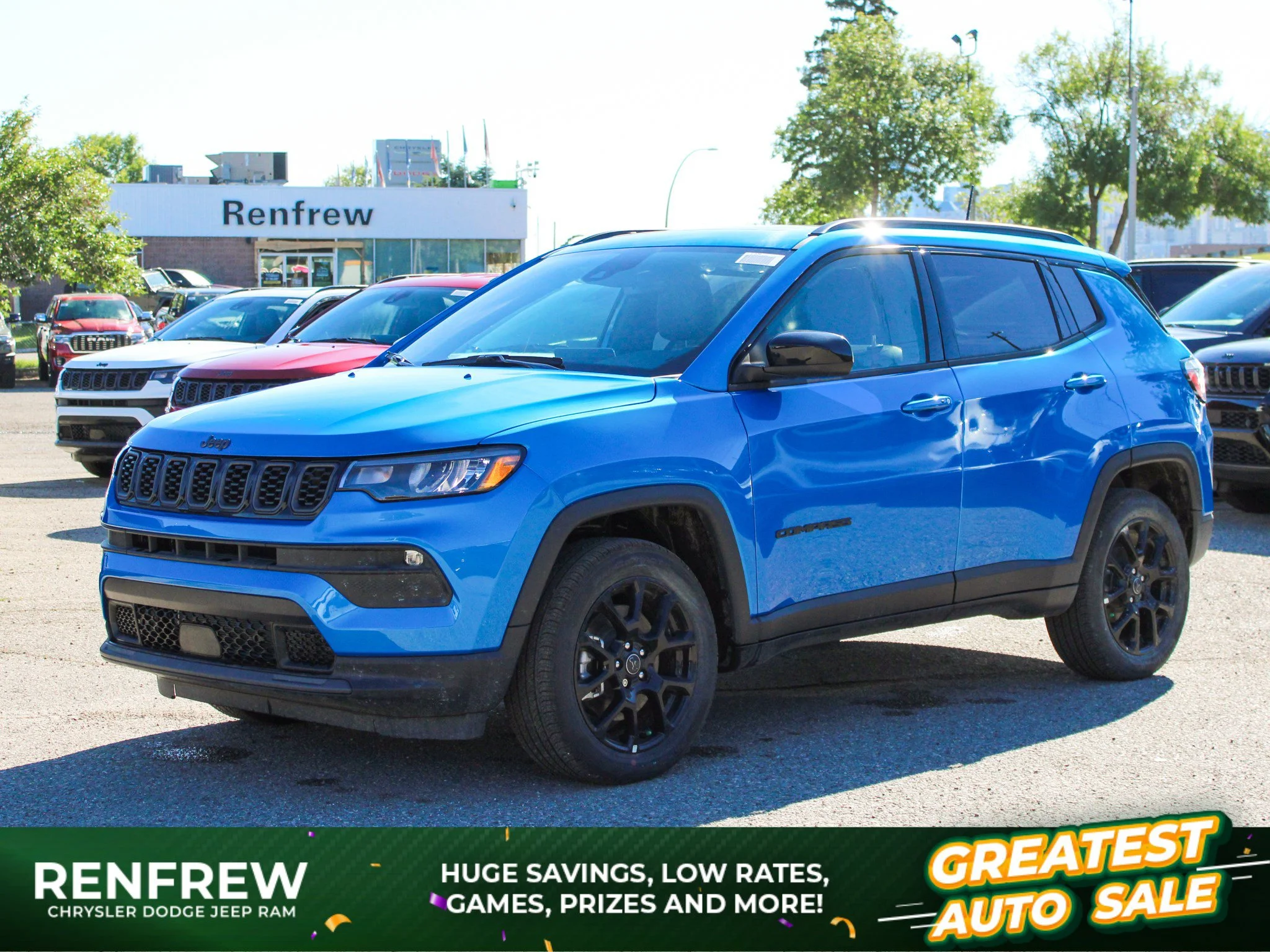 New 2026 Blue Jeep North Altitude* 4x4, Sunroof, Heated Seats, Alpine Audio image 1