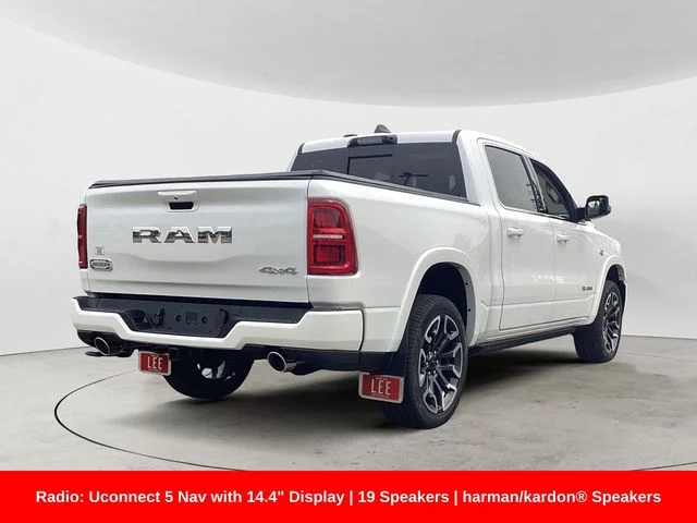 New 2026 Ivory White Tri-Coat Pearlcoat Ram LIMITED LONGHORN CREW CAB 4X4 5