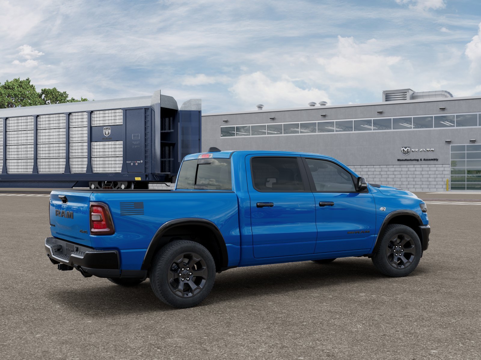New 2026 Hydro Blue Pearl-Coat Exterior Paint RAM Big Horn/Lone Star America 250 image 2