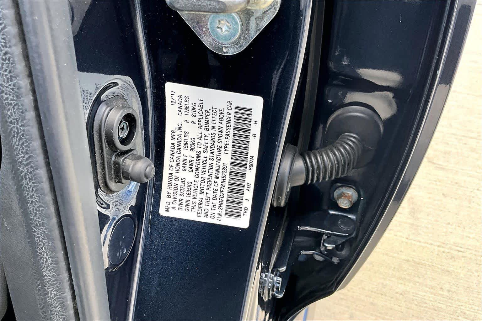 Used 2018 Modern Steel Metallic Honda EX image 33