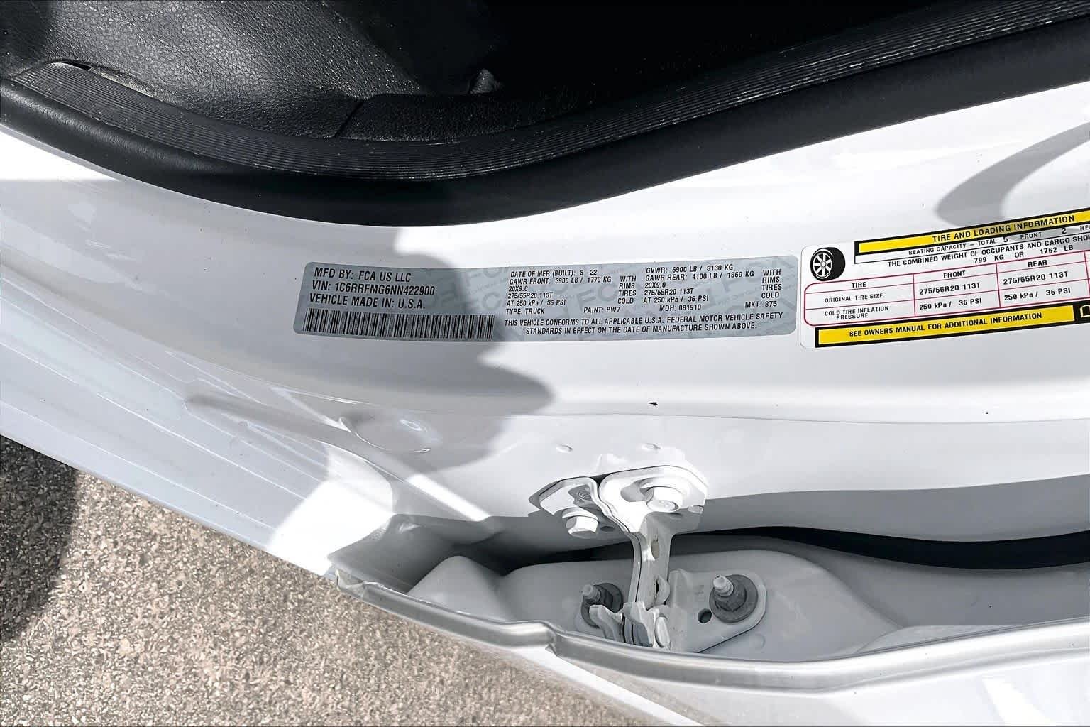 Used 2022 Bright White Clearcoat Ram Big Horn image 33