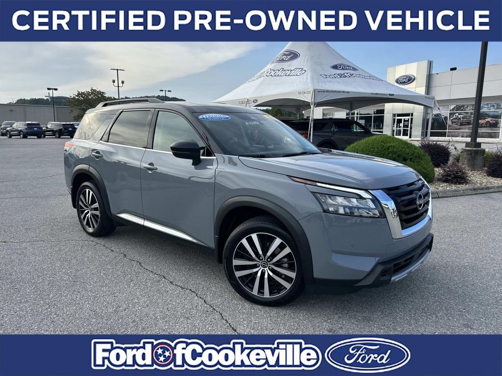 Certified Used 2025 Boulder Gray Metallic Nissan Platinum image 1