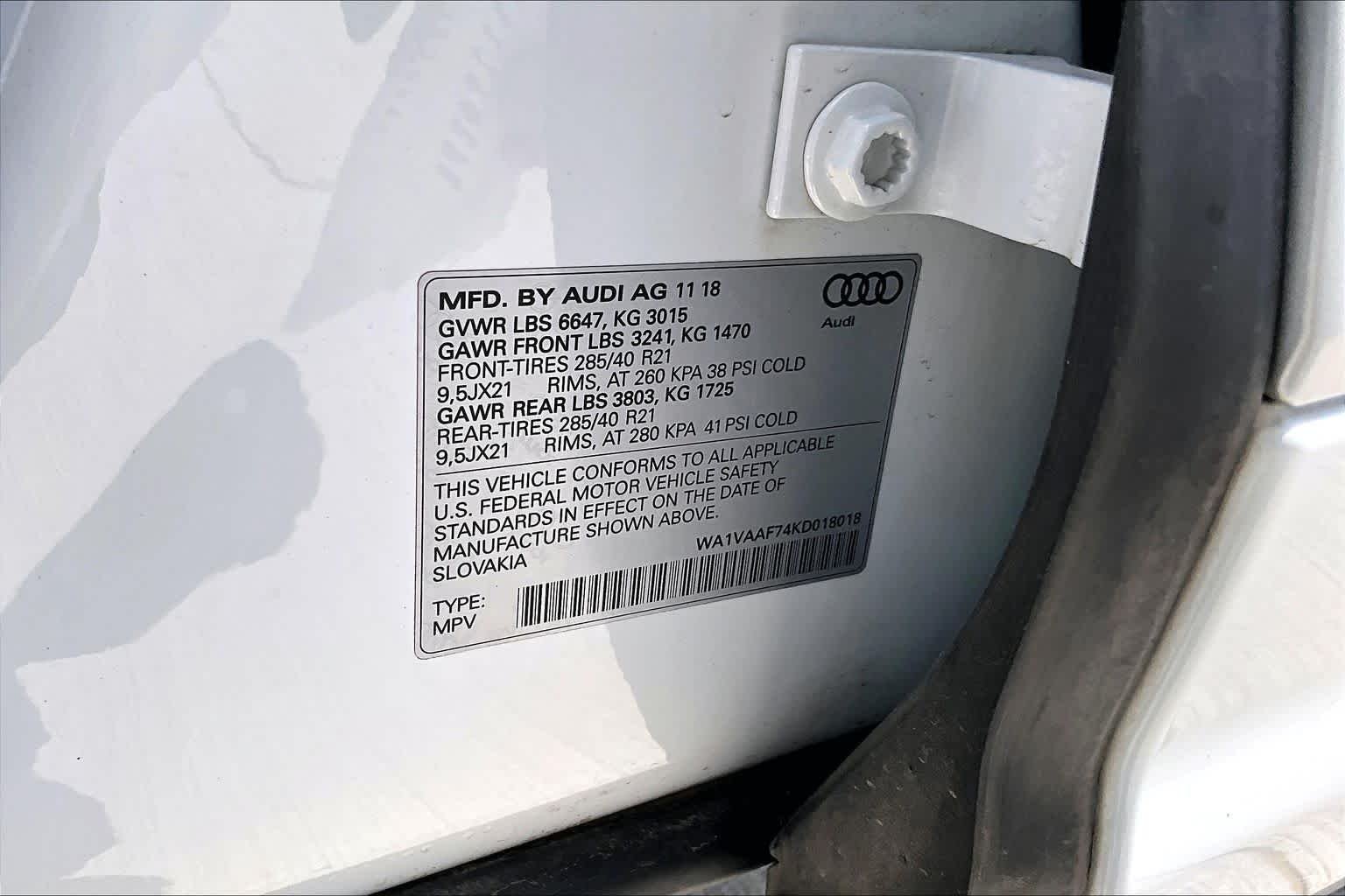 Used 2019 Glacier White Metallic Audi Prestige image 35