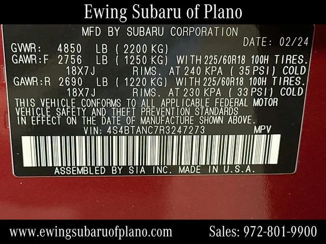 Used 2024 Red Subaru Limited image 34