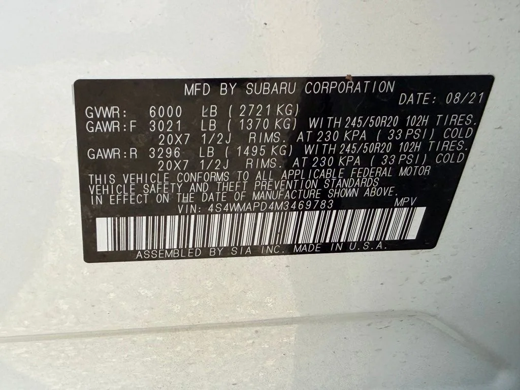Used 2021 White Subaru Limited image 9