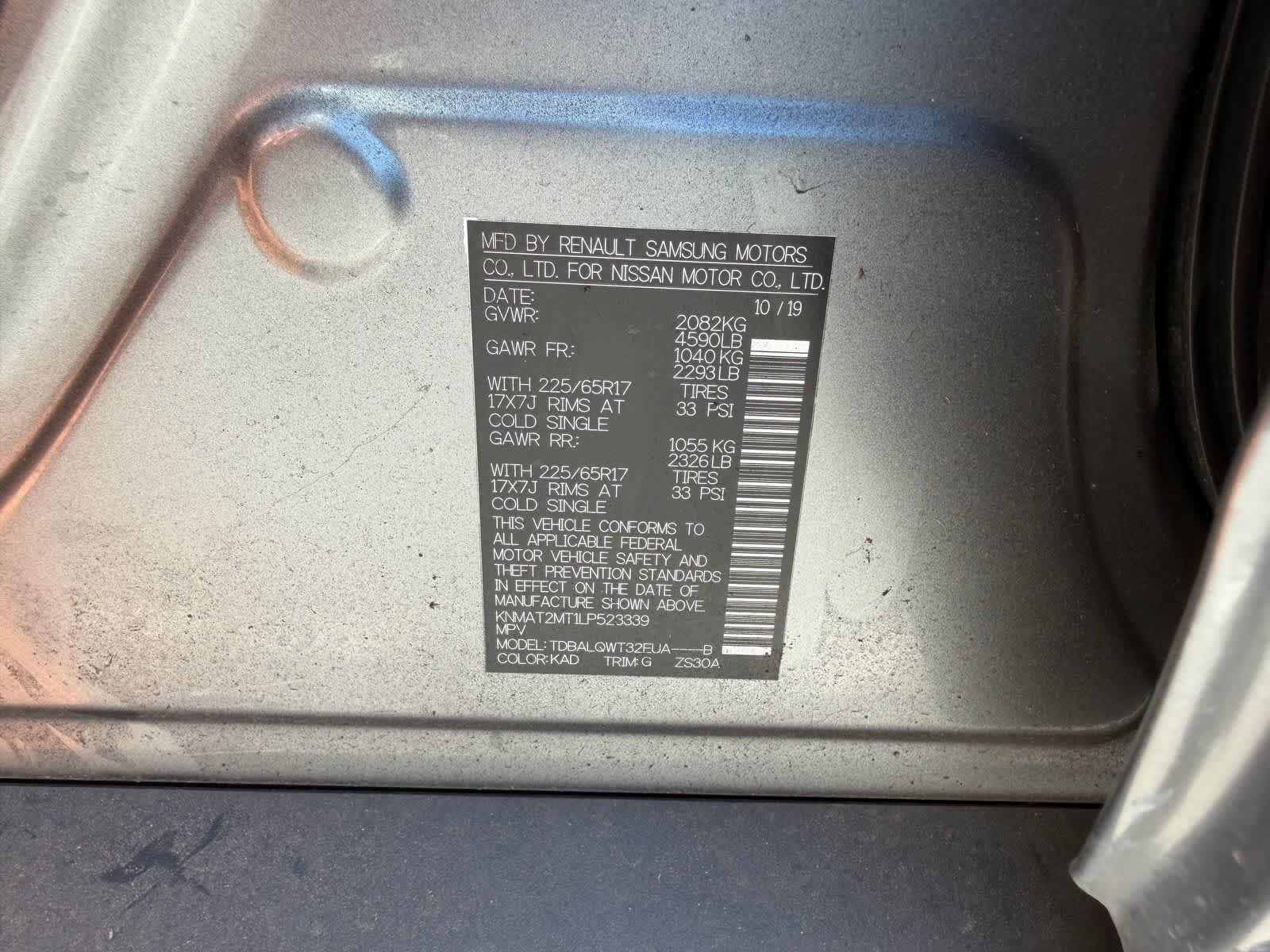 Certified Used 2020 Gun Metallic Nissan SV image 20