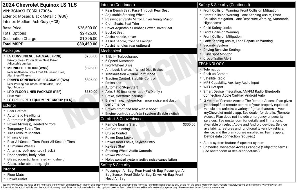 Used 2024 Black Chevrolet LS image 12