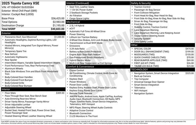 Used 2025 Pearl Toyota XSE image 11