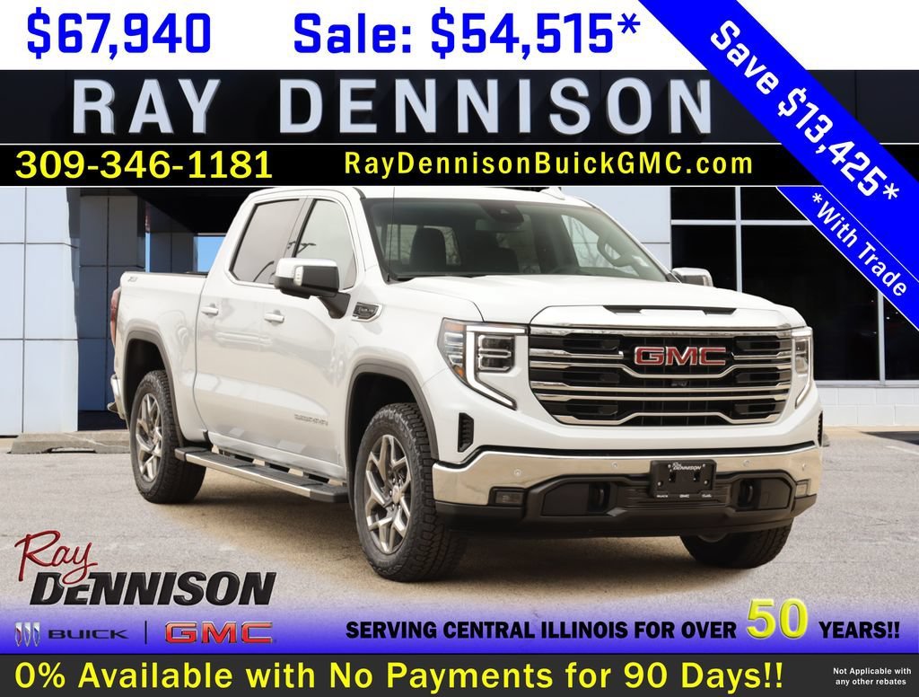 New 2026 Glacier White Tricoat GMC SLT image 1