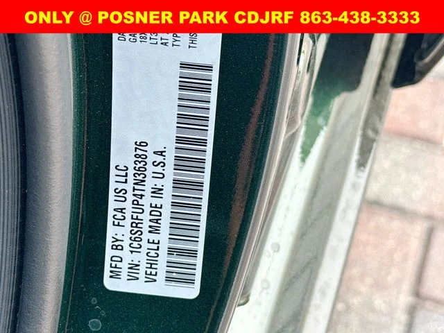 New 2026 Serrano-Green Metallic Exterior Paint RAM RHO image 32