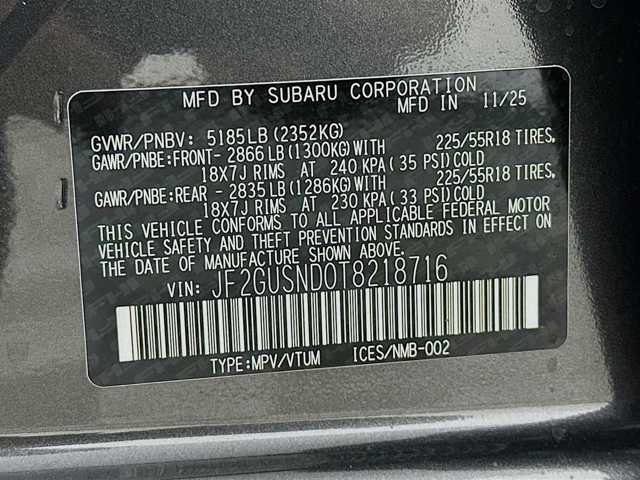 New 2026 MAGNETITE GRAY PEARL Subaru Limited Hybrid image 29