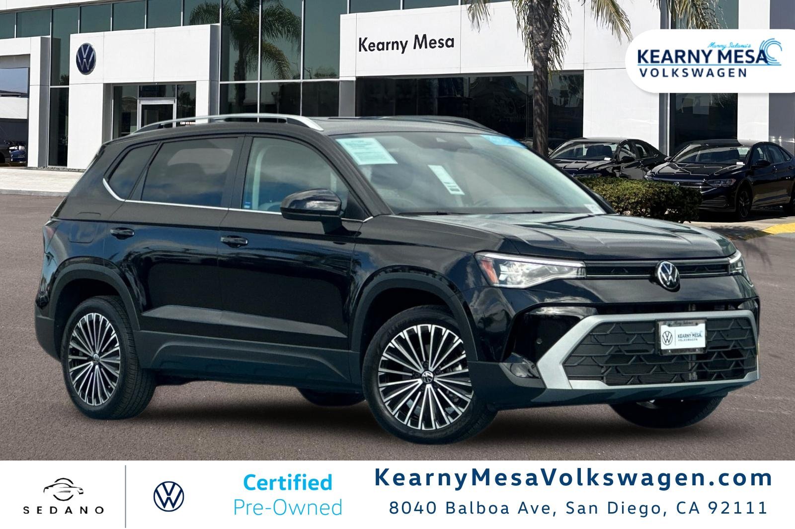 Certified Used 2025 Deep Black Pearl Volkswagen 1.5T SE image 1