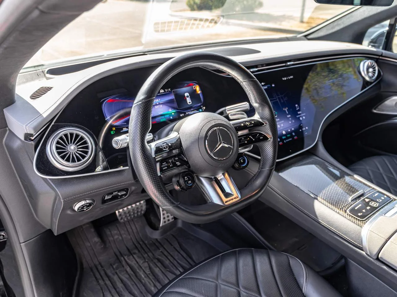 Used 2022 Obsidian Black Metallic Mercedes-Benz AMG® EQS image 12