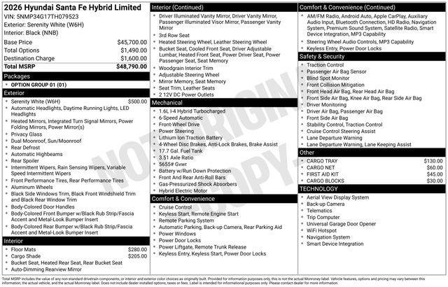New 2026 White Hyundai Limited image 41