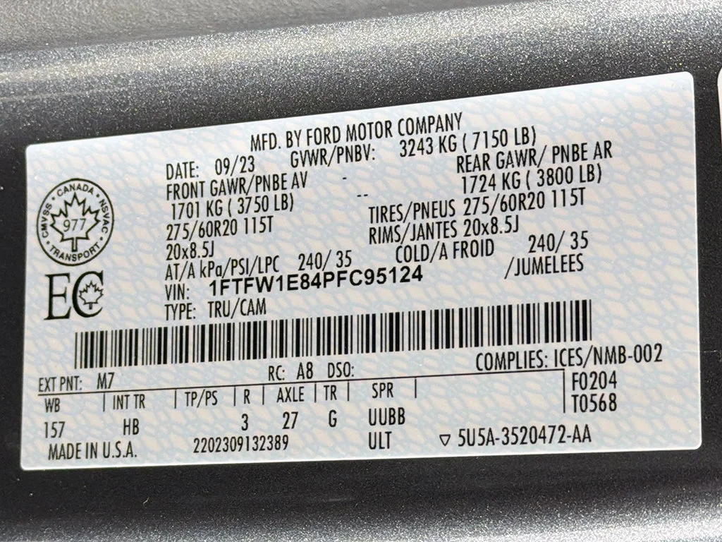 Used 2023 Carbonized Gray Metallic Ford Lariat image 44
