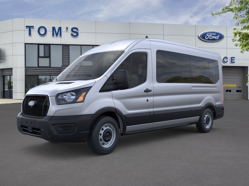 Ingot Silver Metallic 2026 Ford Transit Passenger 350 XL Medium Roof LB RWD Van Rear-Wheel Drive 