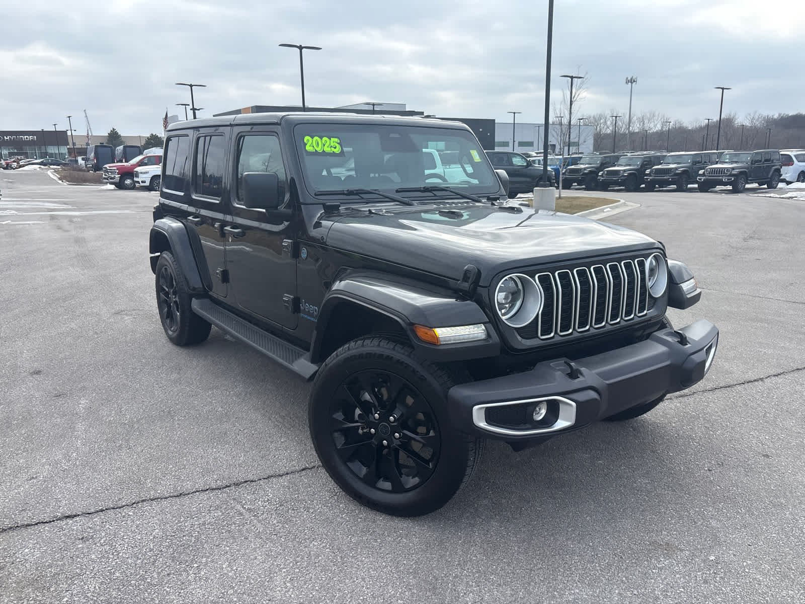Used 2025 Jeep Wrangler 4xe Sahara 4XE with VIN 1C4RJXP60SW601707 for sale in Kansas City