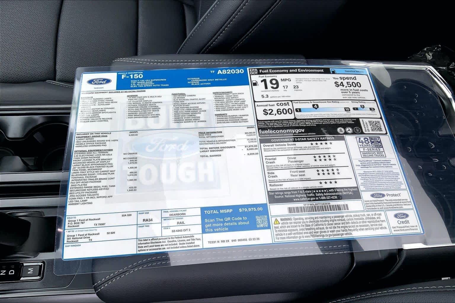 New 2026 Carbonized Gray Metallic Ford Lariat® image 20