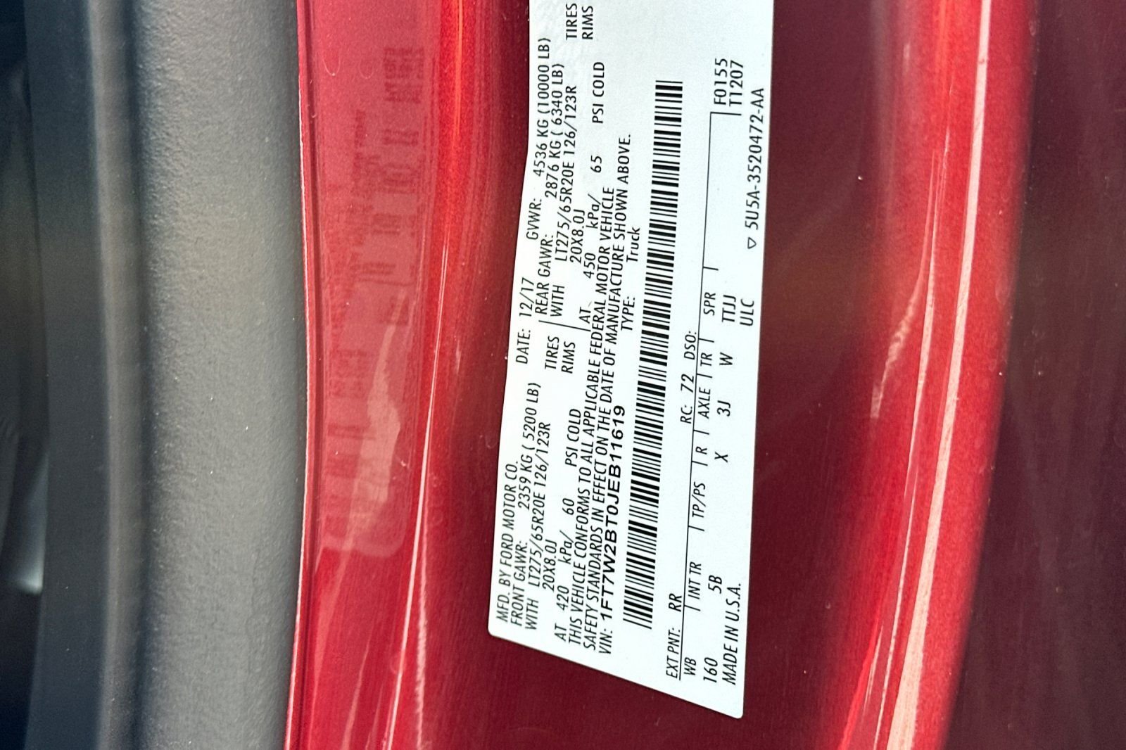 Used 2018 Red Ford Lariat image 32