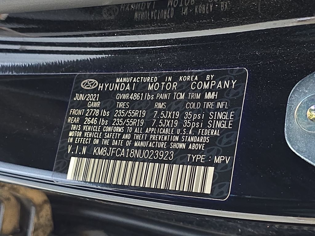 Used 2022 Black Hyundai SEL Convenience image 34