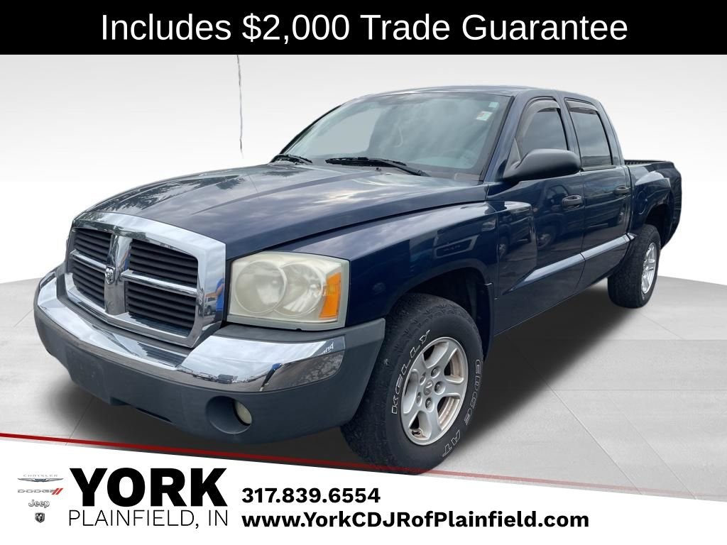 Blue 2005 Dodge Dakota SLT Quad Cab 4WD Pickup Truck Four-Wheel Drive