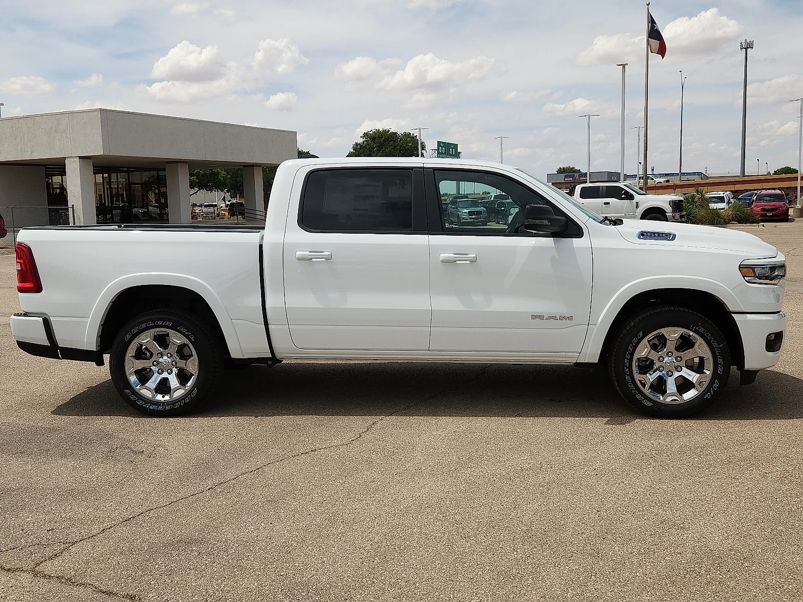 New 2026 Bright White Clear-Coat  Paint Ram LONE STAR CREW CAB 4X4 5