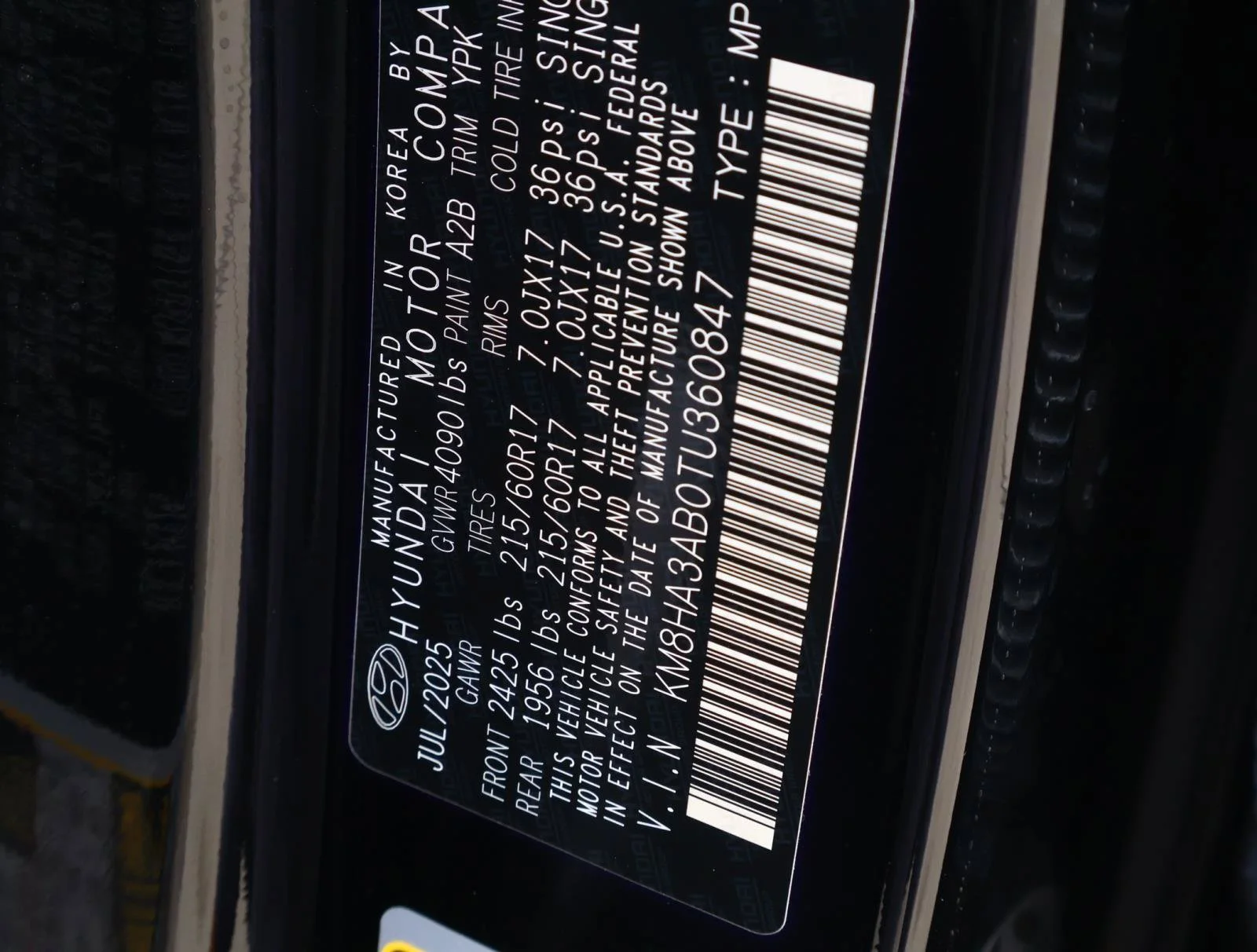 Used 2026 Abyss Black Pearl Hyundai SE image 19