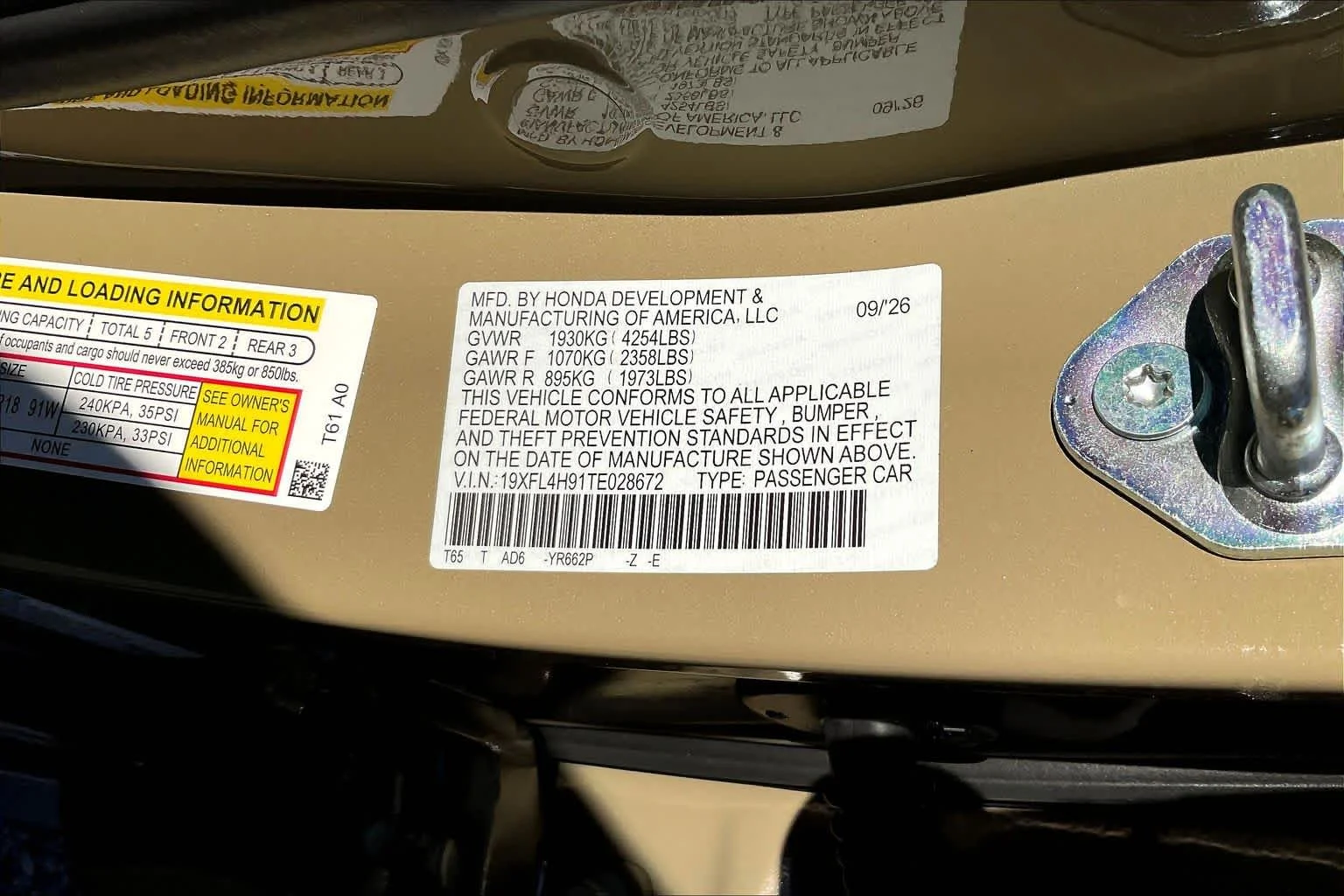 New 2026 Sand Dune Pearl Honda Sport Touring image 19