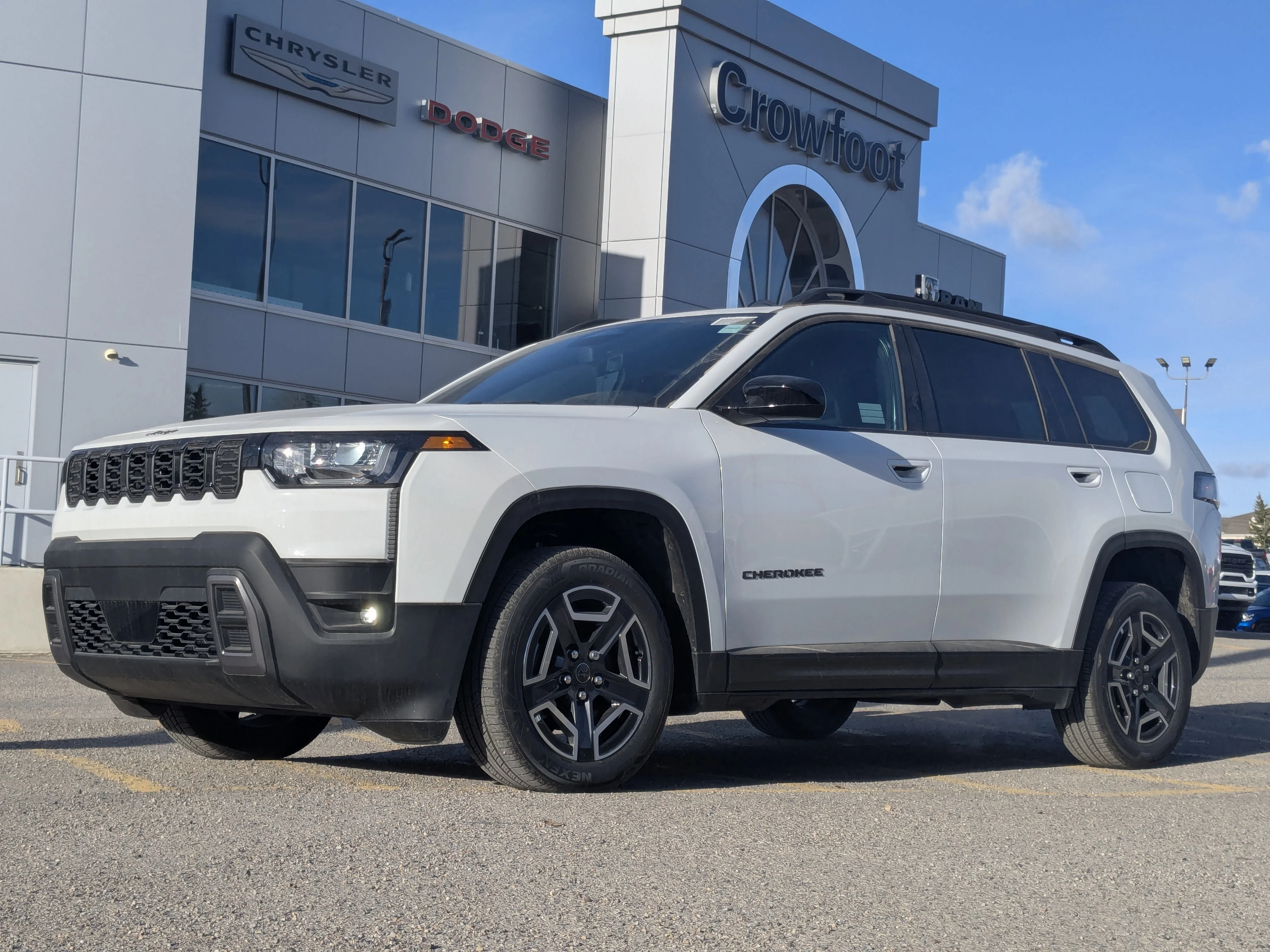 New 2026 White Jeep Laredo - - Pkg 23F  - Compact Spare  - 1.6L Turbo Hybrid  - 12.3 Touchscreen  & More image 1