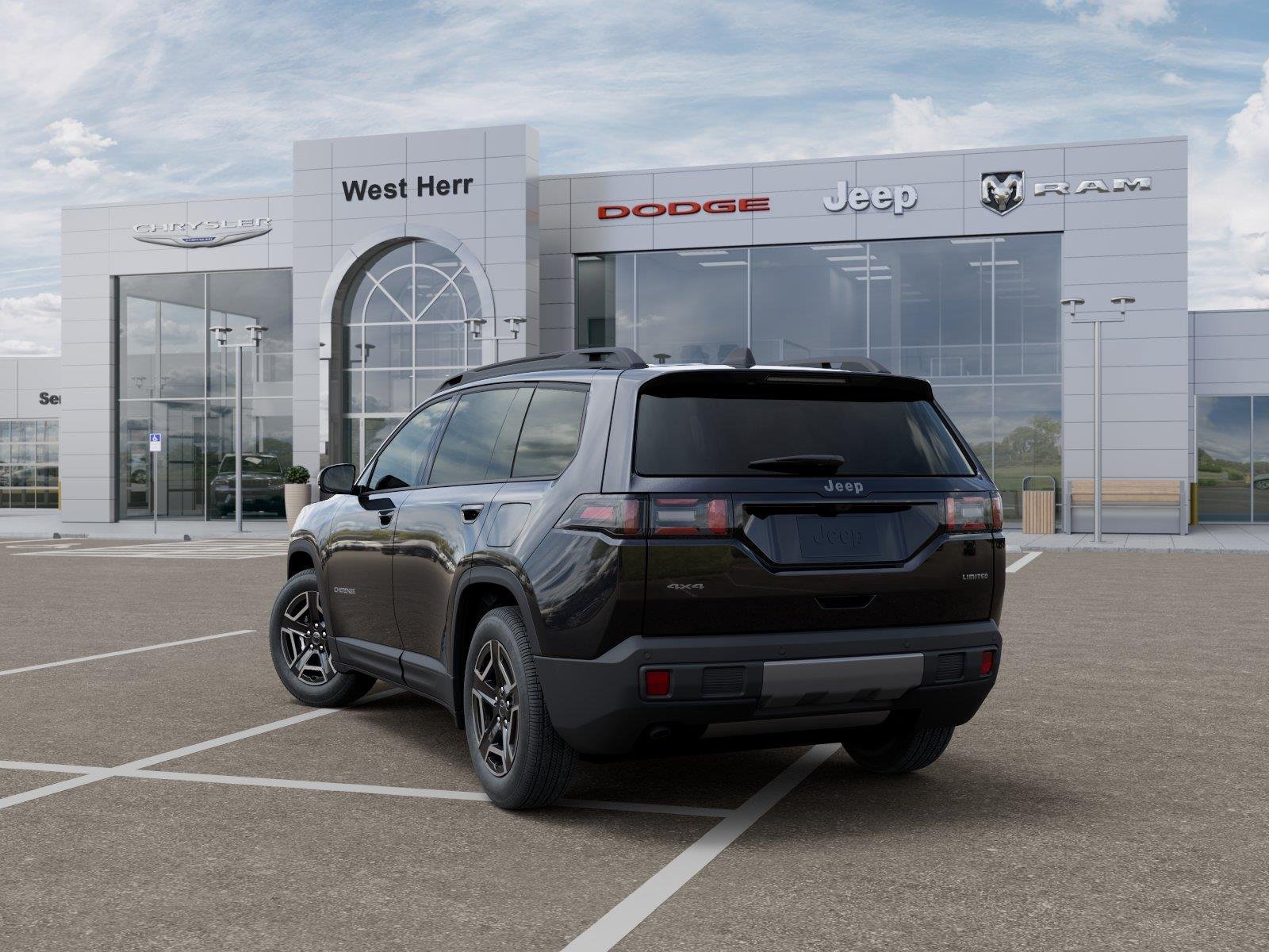 New 2026 Diamond Black Crystal Pearl-Coat Exterior Paint Jeep CHEROKEE LIMITED 4X4 image 3
